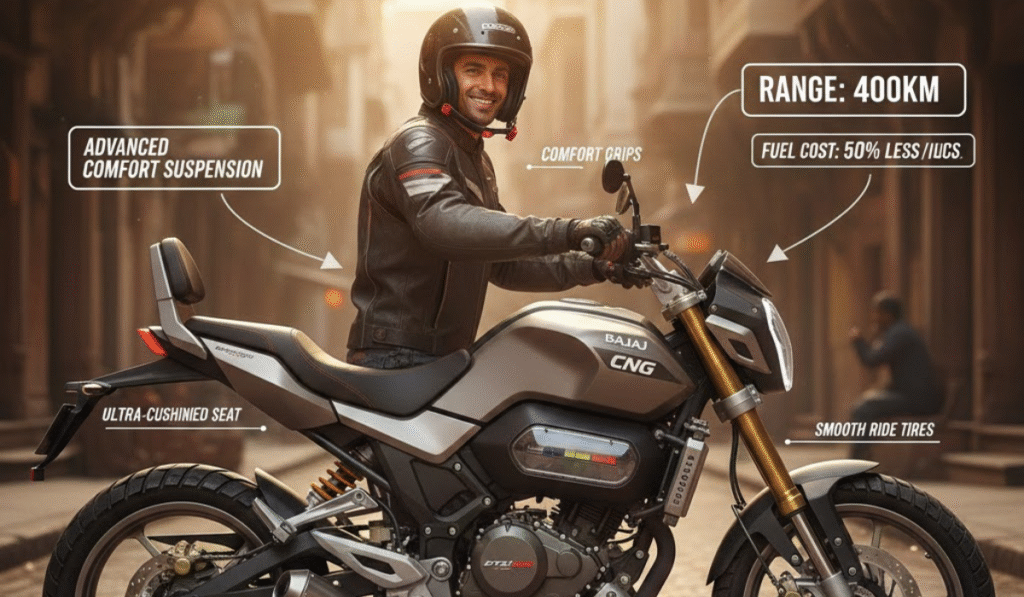 bajaj cng bike on road price