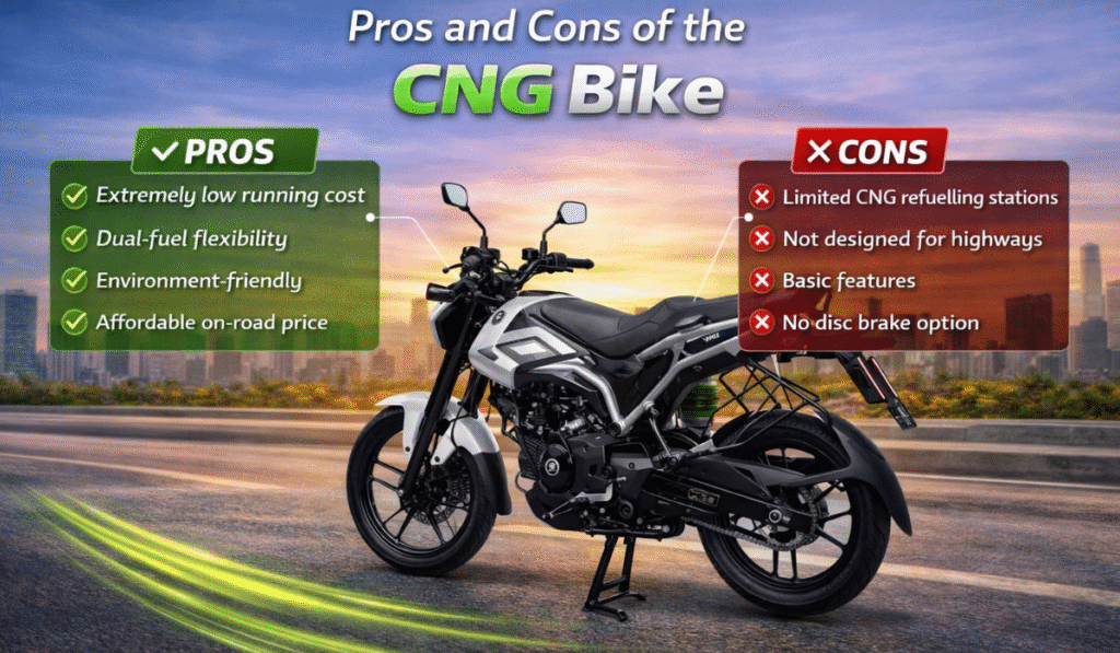 bajaj cng bike on road price