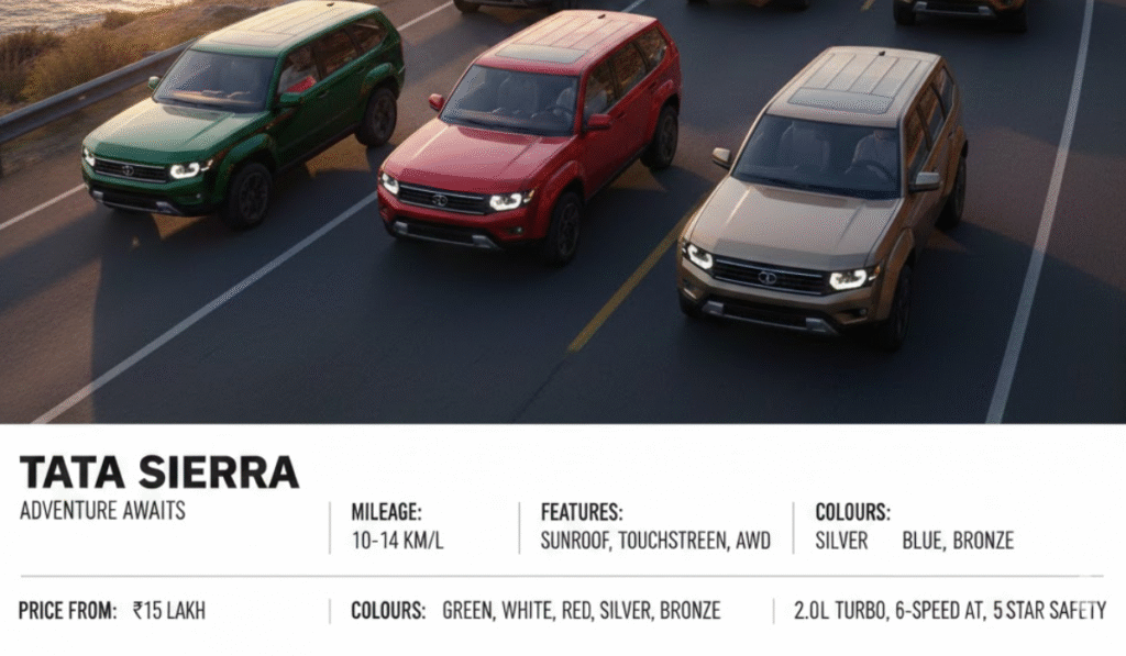 tata sierra car on road price