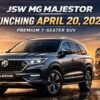JSW MG Motor India Majestor SUV